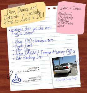 Avoiding DUIs in Tampa from WF Casey Ebsary Jr 813.222.2220